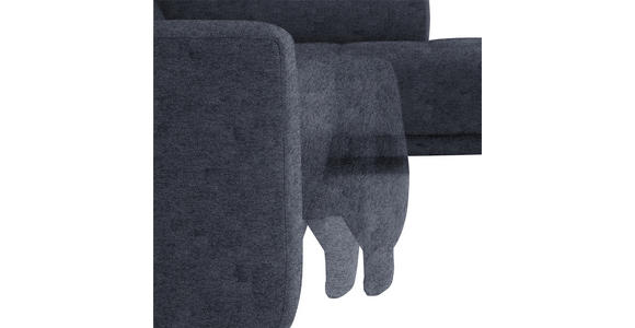 ECKSOFA in Mikrofaser Dunkelgrau  - Dunkelgrau/Schwarz, Design, Textil/Metall (301/207cm) - Xora