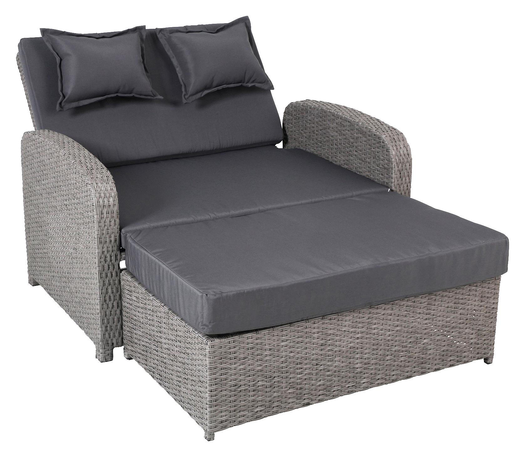 LOUNGESOFA - Grau, Design, Kunststoff/Textil (117/75/95cm)