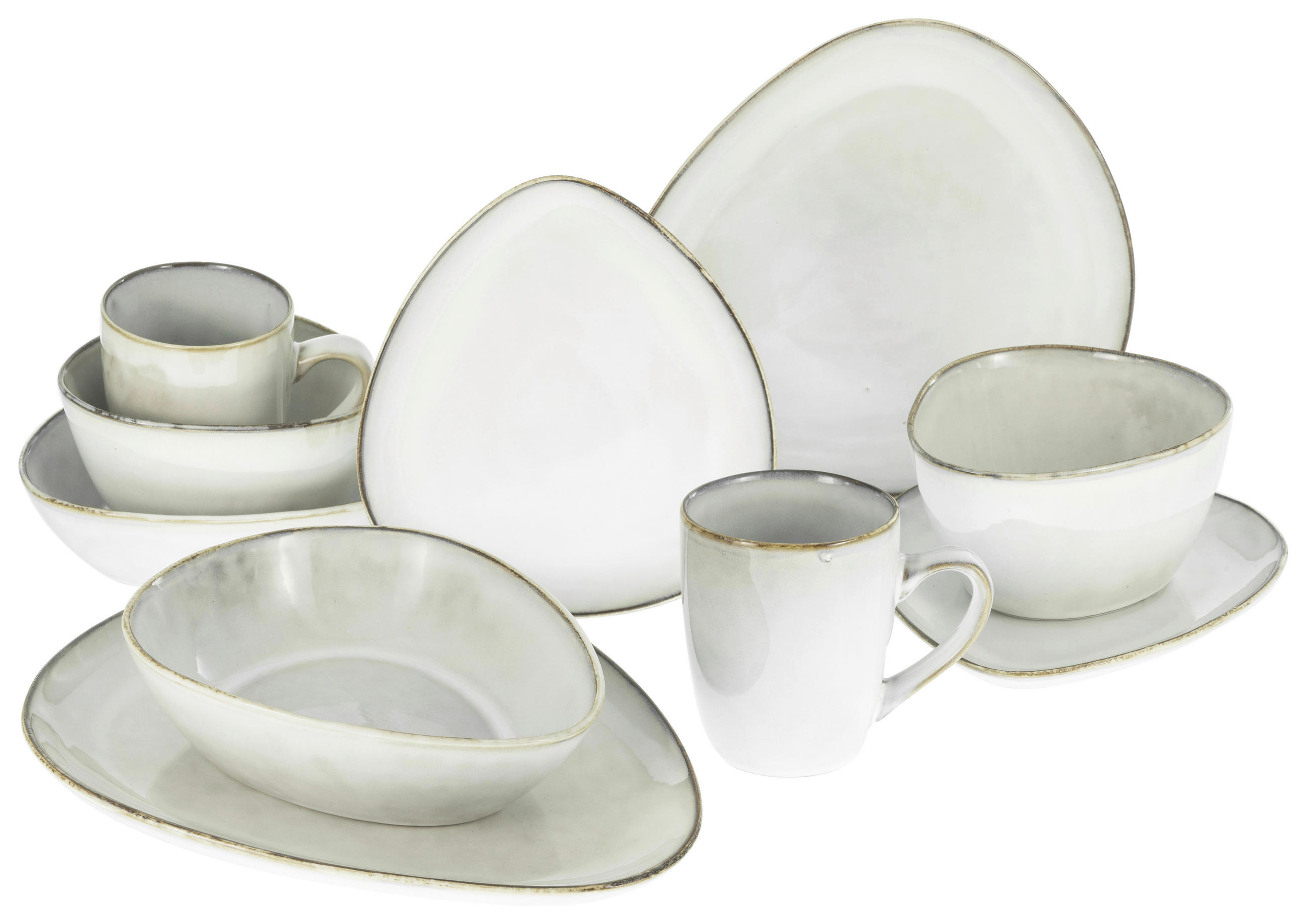 KOMBISERVICE Weiß 10-teilig  - Weiß, Trend, Keramik (34/29,5/36cm) - Creatable
