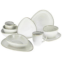 KOMBINOVANÁ SOUPRAVA, 10dílné, kamenina - bílá, Trend, keramika (34/29,5/36cm) - Creatable