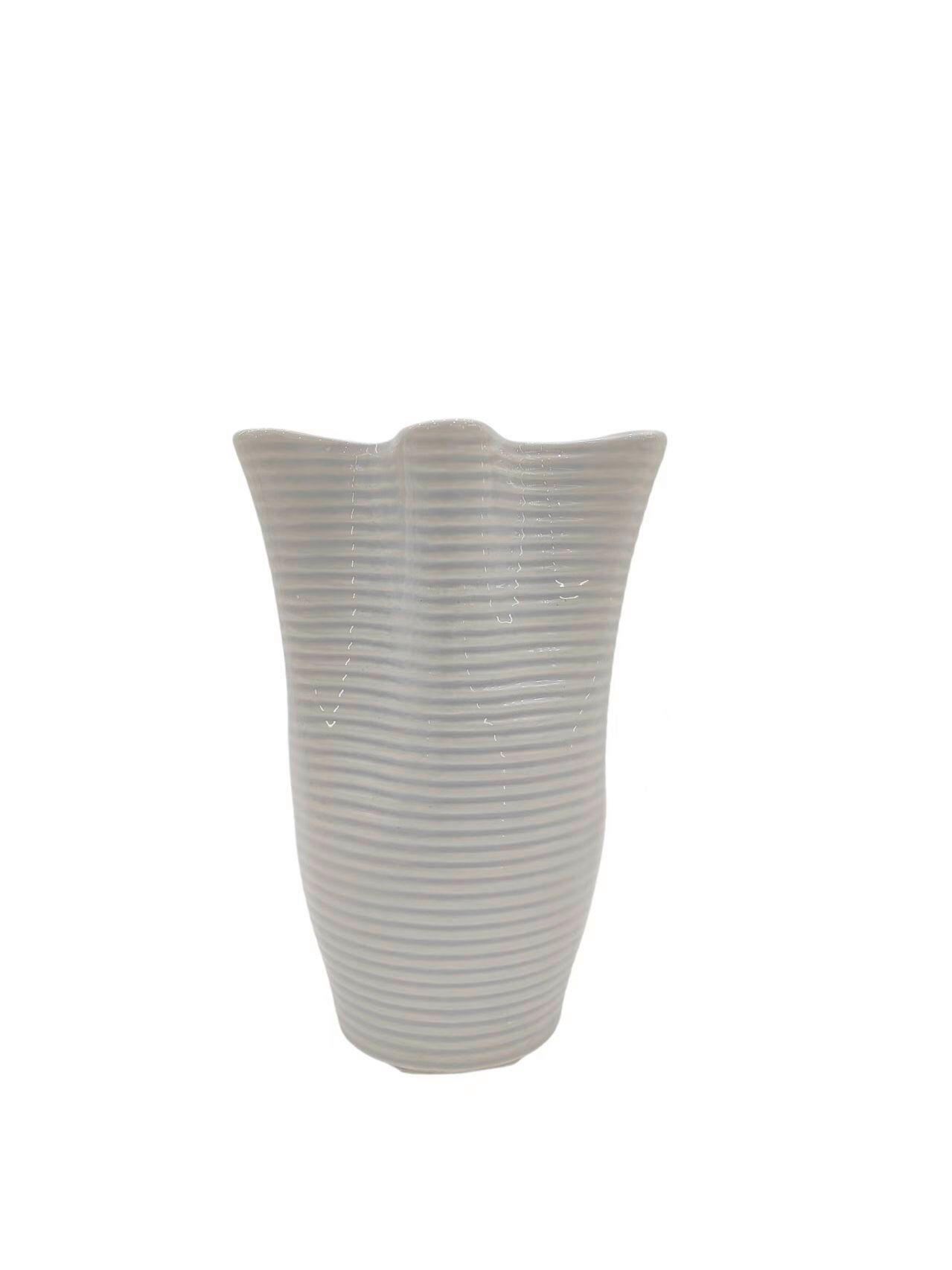 VÁZA  - fehér, Basics, kerámia (12.5/17cm)
