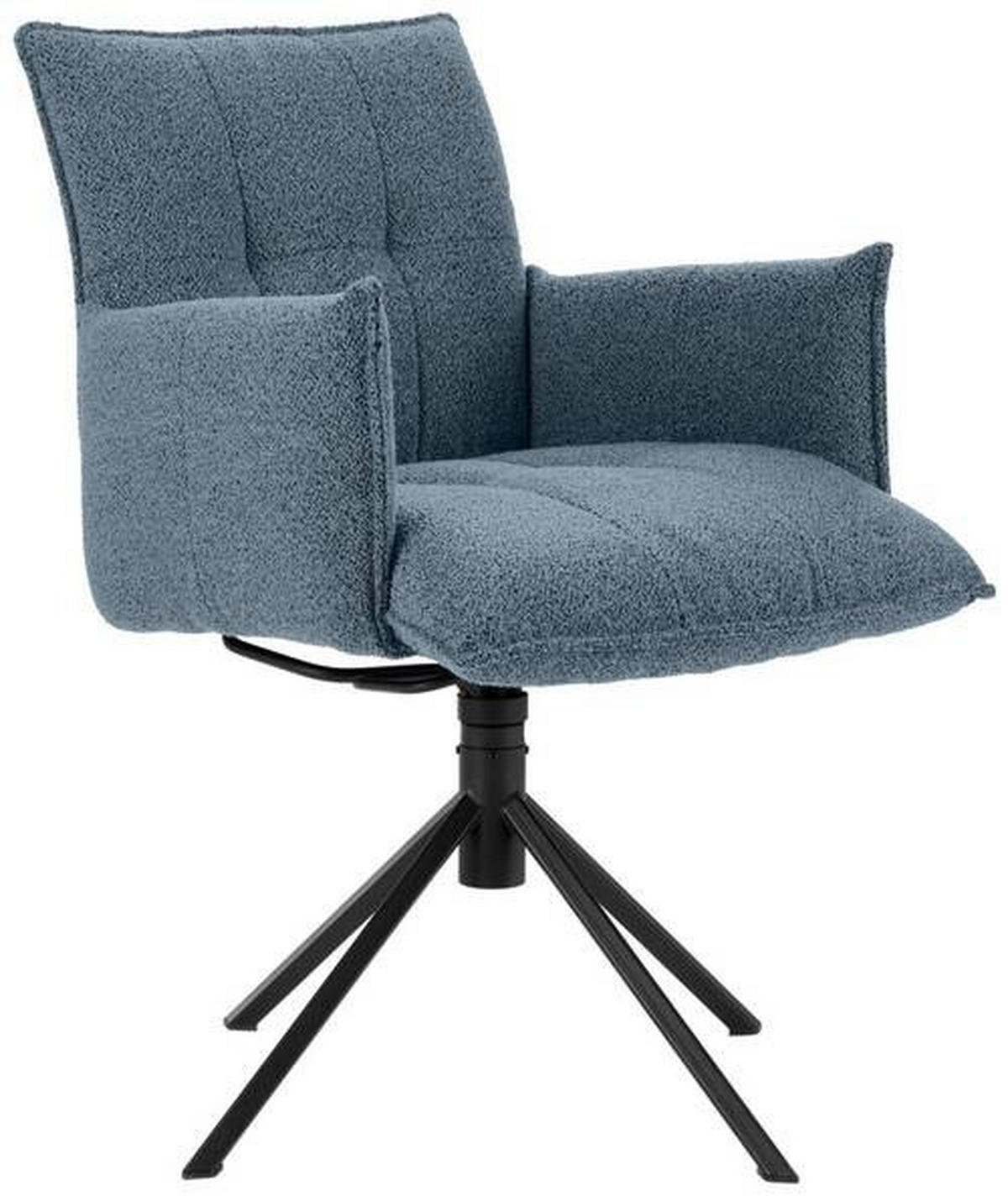 ARMLEHNSTUHL  in Flachgewebe  - Blau/Schwarz, Design, Textil/Metall (57/86/65cm) - Valnatura
