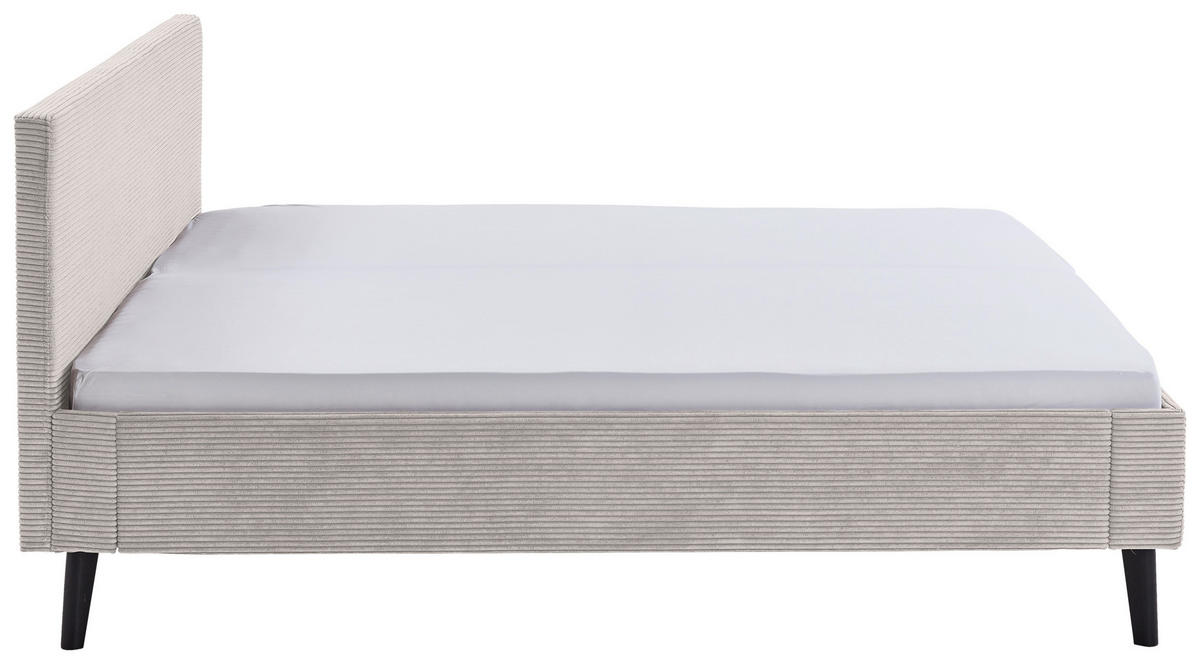 POLSTERBETT Beige 180/200 cm  - Beige/Schwarz, Basics, Holz/Textil (180/200cm) - Boxxx