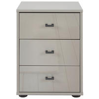 NACHTSCHRANK 40/64/43 cm  - Schieferfarben/Grau, KONVENTIONELL, Glas/Holzwerkstoff (40/64/43cm) - Novel