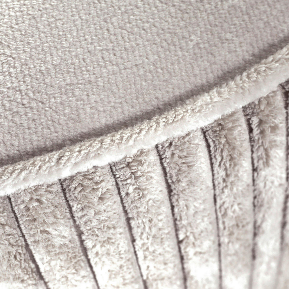HOCKER in Textil Weiss, Beige  - Weiss/Beige, Konventionell, Kunststoff/Textil (75/38/75cm) - MID.YOU