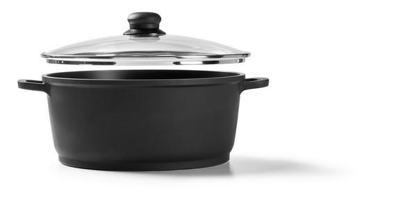 KOCHTOPF 6,2 L - Klar/Schwarz, Basics, Glas/Metall (28/12,5cm) - Homeware Profession.