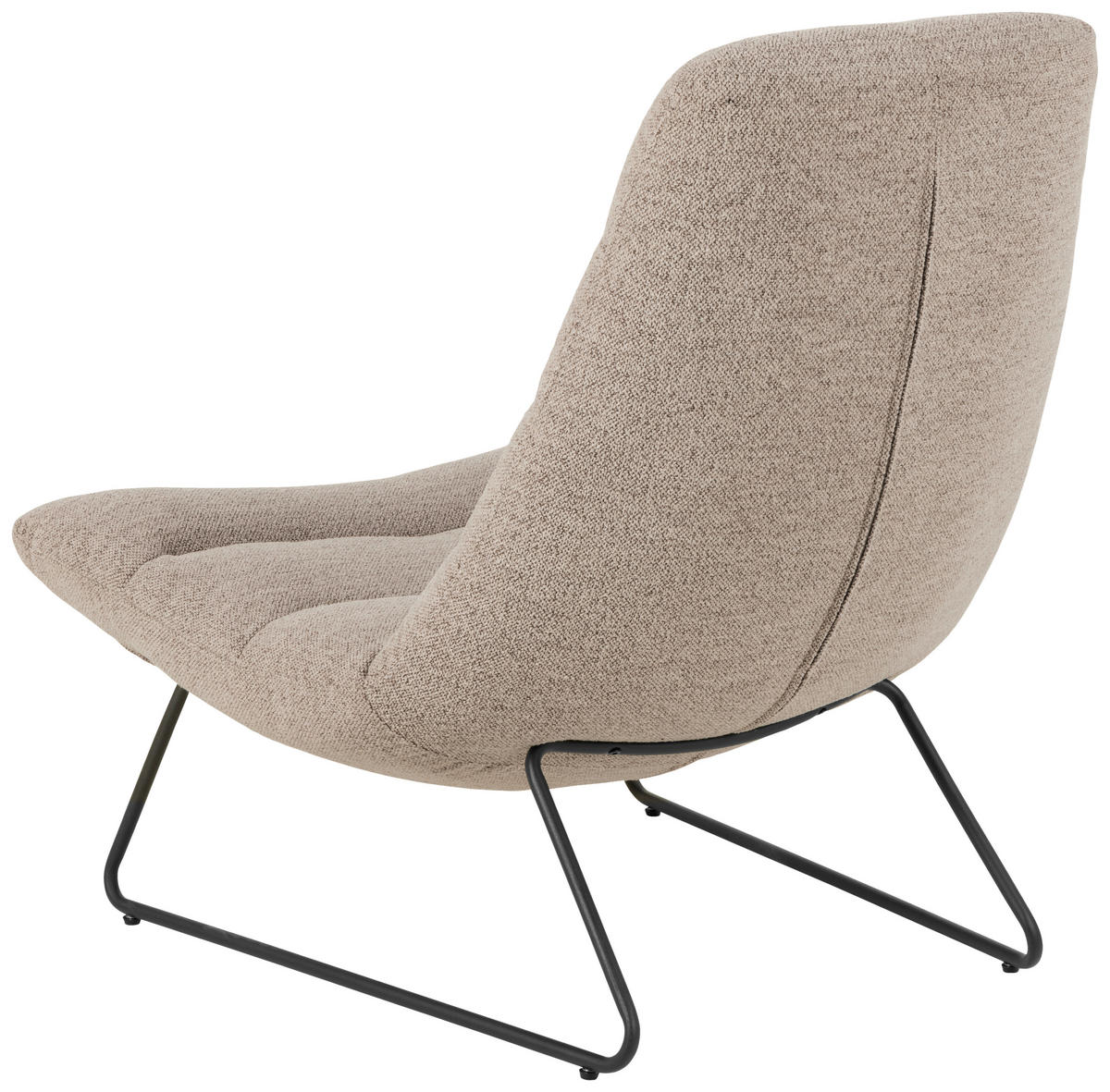 SESSEL in Bouclé Beige  - Beige/Schwarz, Design, Textil/Metall (82,5/97/93cm) - Livetastic