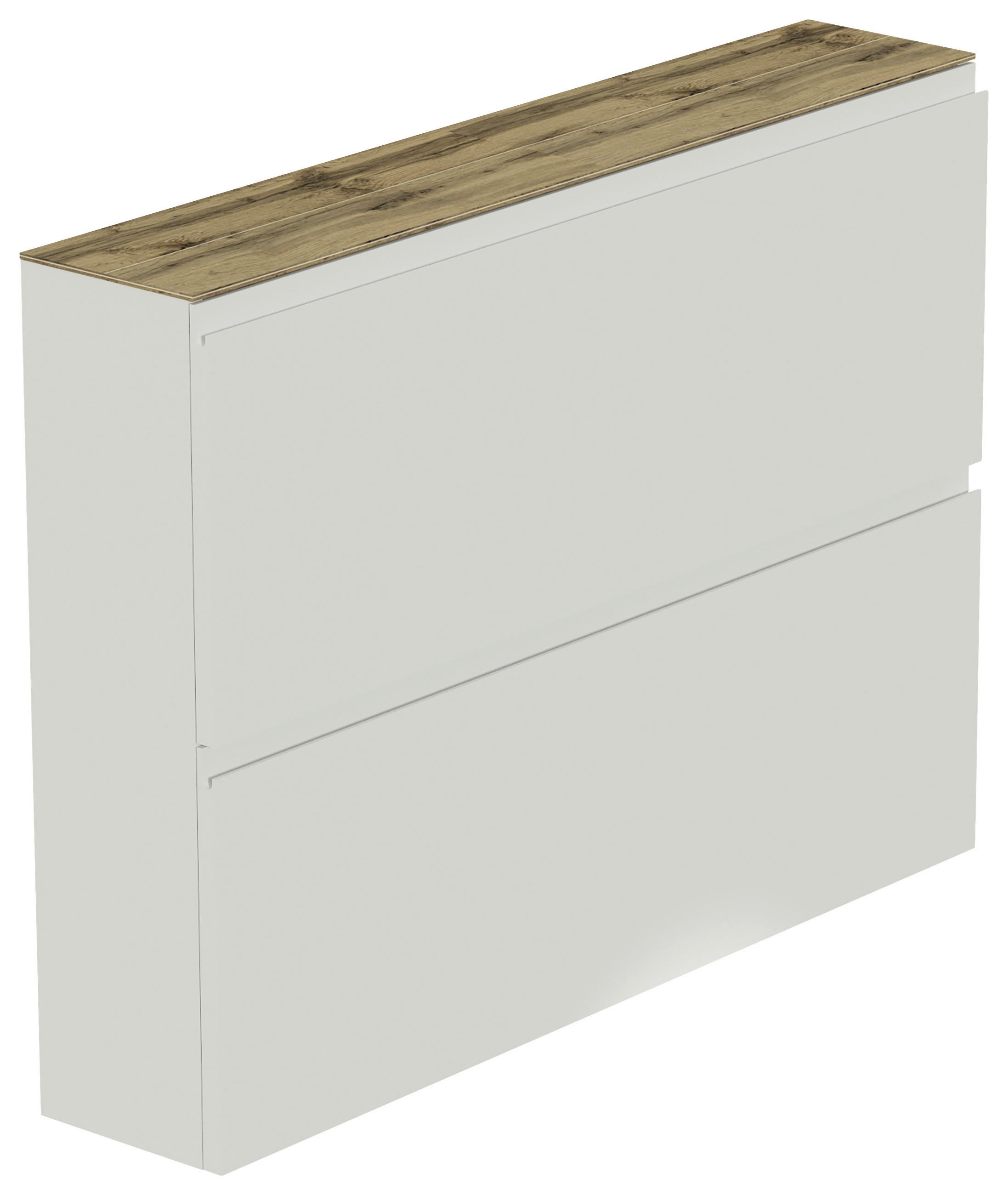 Moderano Schuhkipper Gardasee Weiß, Eiche 110x82x22 cm