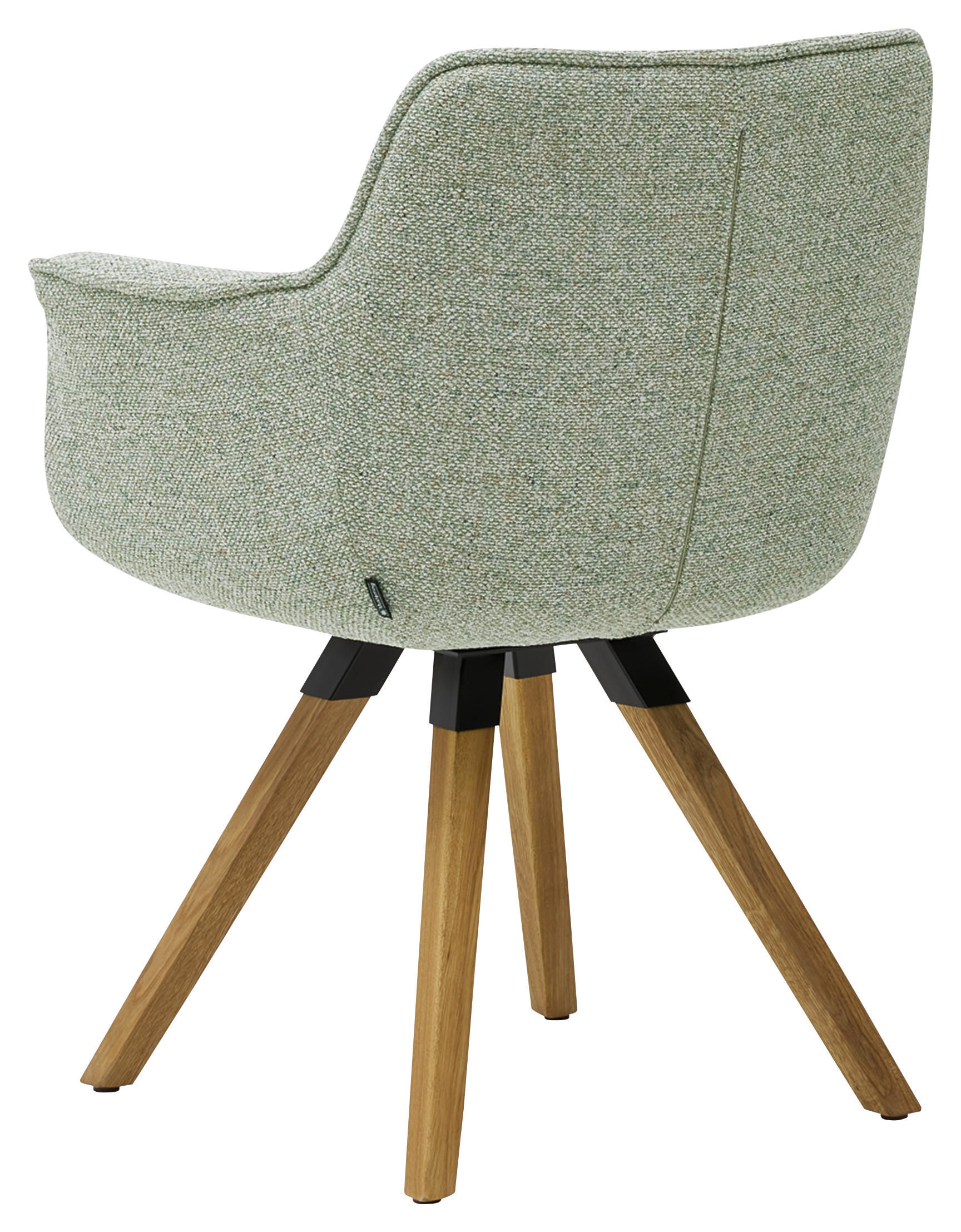 ARMLEHNSTUHL  in Bouclé  - Eichefarben/Grün, KONVENTIONELL, Holz/Textil (67/85/60cm) - Musterring