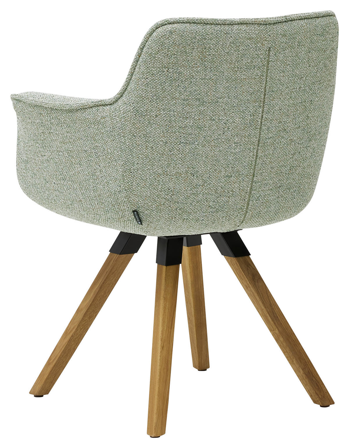 ARMLEHNSTUHL  in Bouclé  - Eichefarben/Grün, KONVENTIONELL, Holz/Textil (67/85/60cm) - Musterring