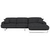 ECKSOFA Lesina Graphitfarben Webstoff  - Graphitfarben, Design, Textil/Metall (304/184cm) - Dieter Knoll