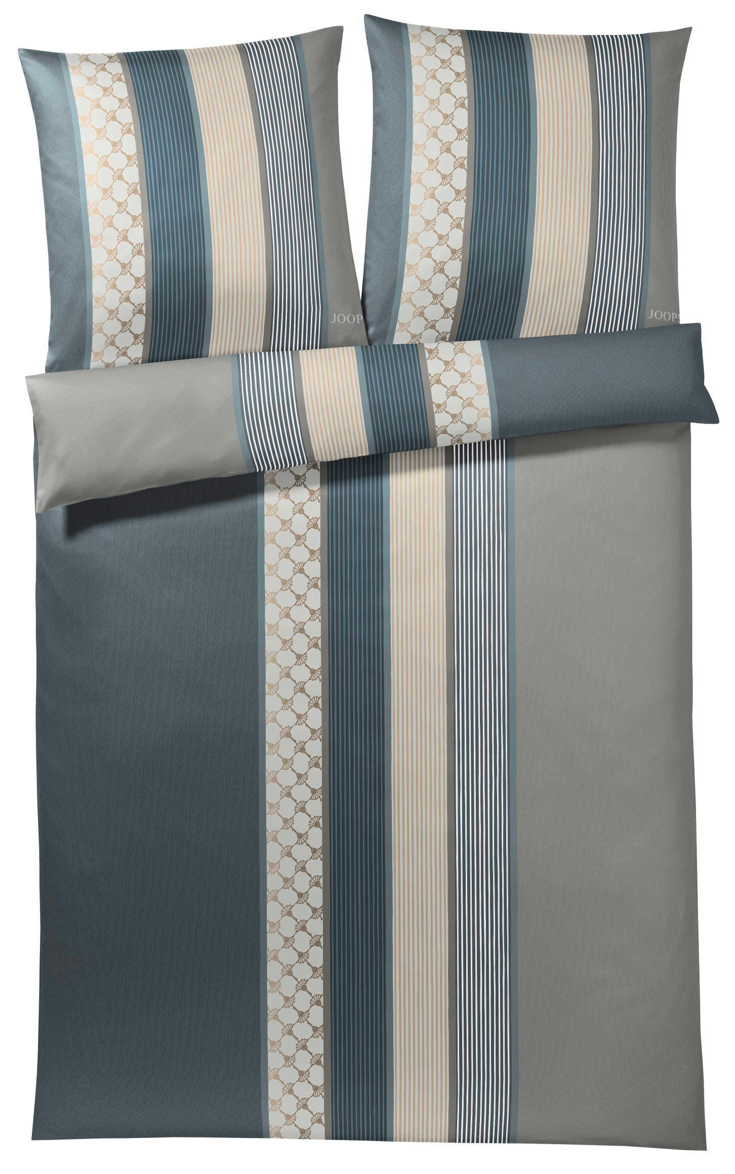 POVLEČENÍ, makosatén, antracitová, šedá, 155/220 cm  - šedá/antracitová, Konvenční, textil (155/220cm) - Joop!
