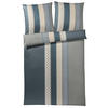BETTWÄSCHE Cornflower Stripes Makosatin 155/220 cm  - Anthrazit/Grau, KONVENTIONELL, Textil (155/220cm) - Joop!