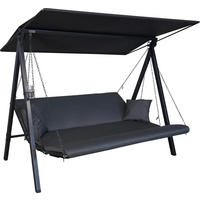 HOLLYWOODSCHAUKEL 210/160/145 cm  - Anthrazit/Grau, Basics, Kunststoff/Textil (210/160/145cm) - Boxxx