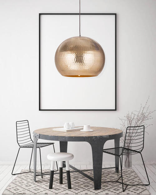 HÄNGLAMPA 47/35/47 cm  - champagne, Design, metall (47/35/47cm) - Kayoom