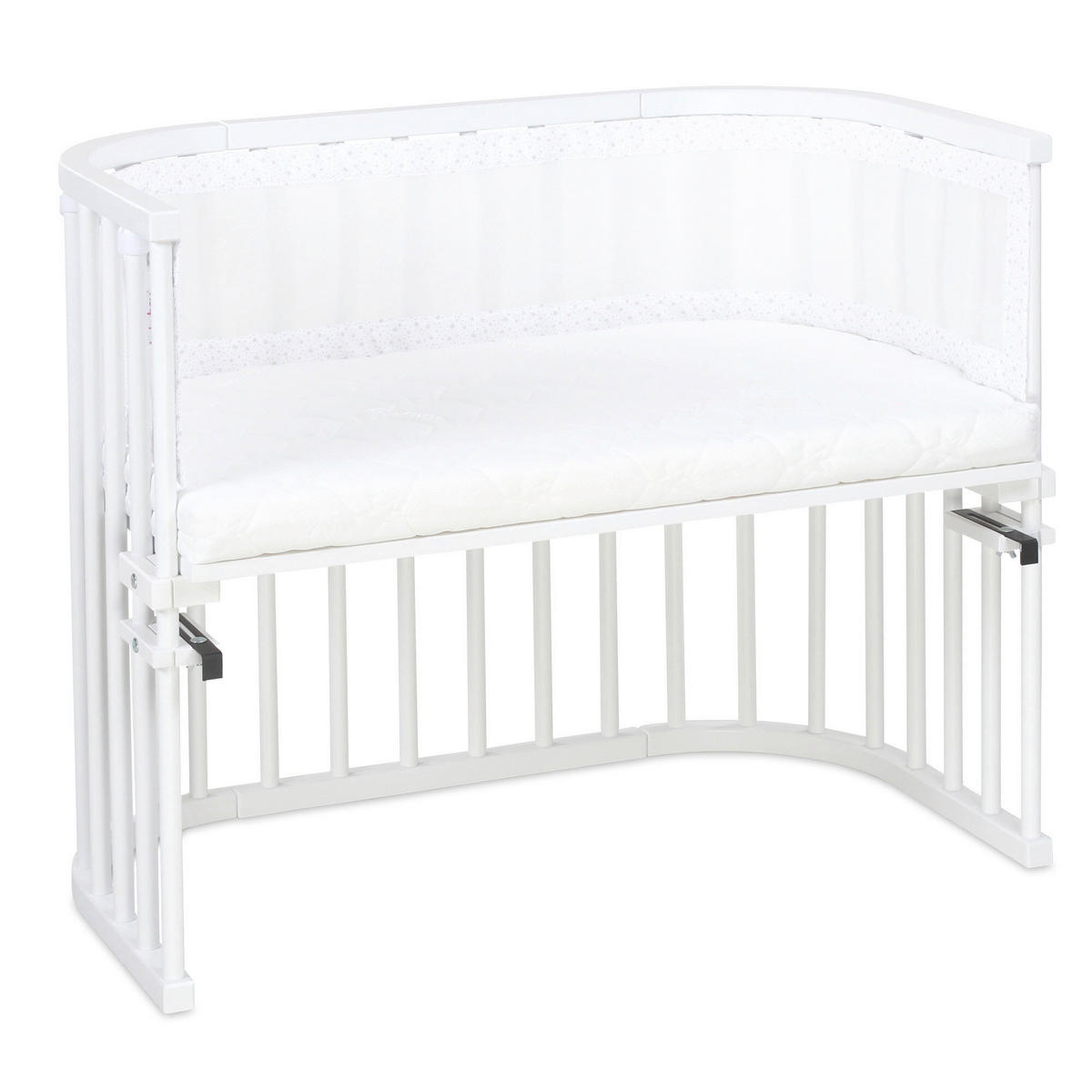 NESTCHEN babybay Nestchen 3D Mesh  - Grauweiß/Weiß, Basics, Naturmaterialien (149/24/2cm) - Tobi