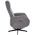 RELAXSESSEL in Metall, Textil Grau, Schwarz  - Schwarz/Grau, Trend, Textil/Metall (73/111-77/82-160cm) - Xora