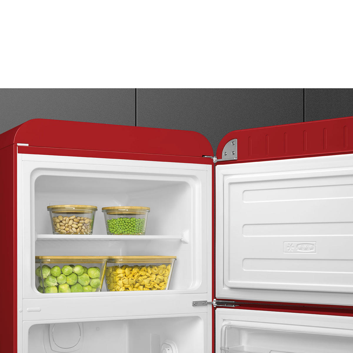 KÜHL-GEFRIER-KOMBINATION FAB30RRD5  - Rot, Basics, Metall (60/178/72,8cm) - SMEG