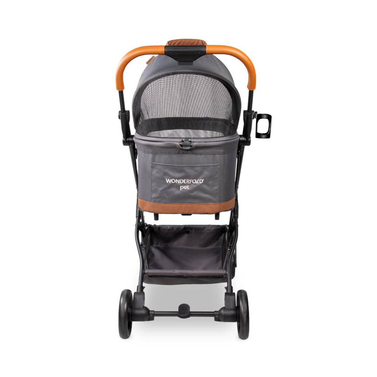HUNDEBUGGY P2 Pet Stroller  - Schwarz/Grau, Basics, Textil/Metall (68/44/100cm) - WONDERFOLD