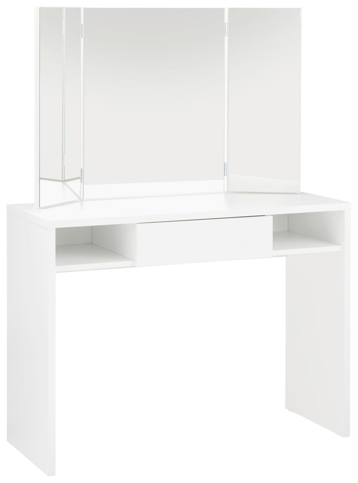 KOZMETIČNA MIZA leseni material  - bela, Moderno, leseni material (100/135,8/41,6cm) - MID.YOU