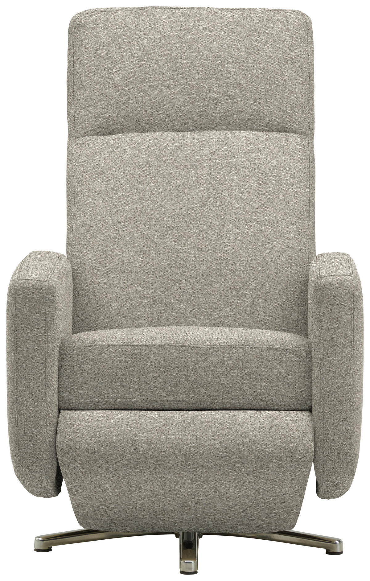 RELAXSESSEL Textil Hellgrau  - Hellgrau/Alufarben, Design, Textil/Metall (72/109/78cm) - Sedda