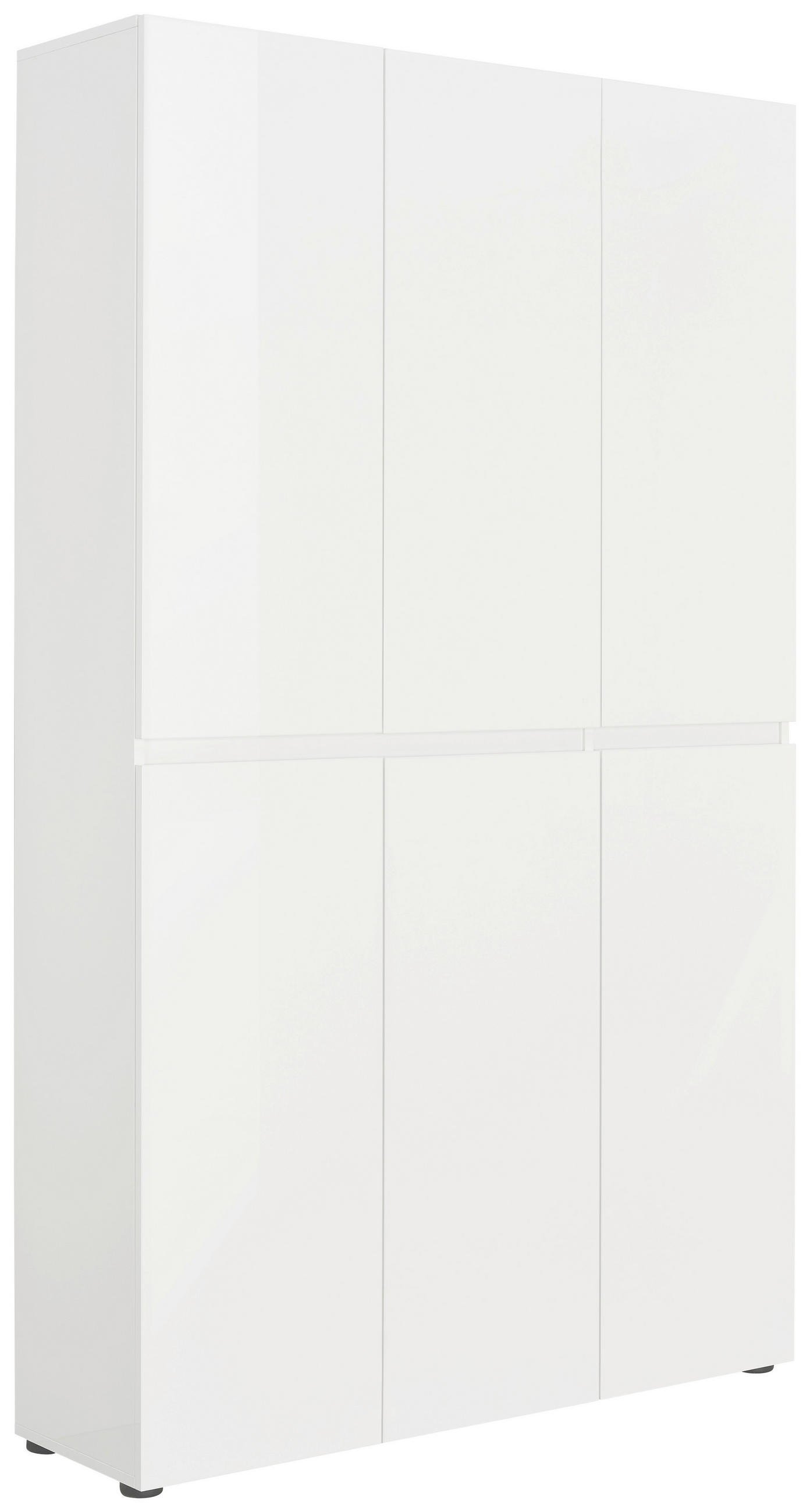 SCHUHSCHRANK Weiß  - Schwarz/Weiß, Design, Holzwerkstoff/Kunststoff (120/200/34cm) - home24