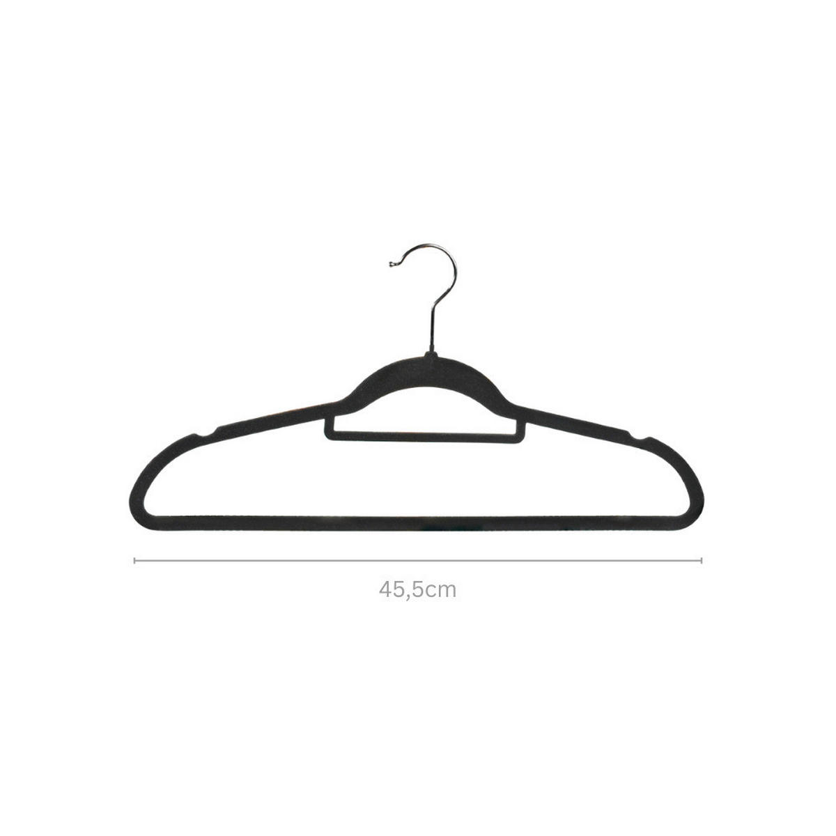 KLEIDERBÜGEL Kunststoff  - Anthrazit, Basics, Kunststoff (45.5/3,6/23cm) - Kesper