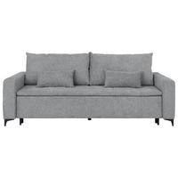 POHOVKA, drevo, kov, textil, sivá - čierna/sivá, Konventionell, kov/drevo (230/90/100cm) - Carryhome