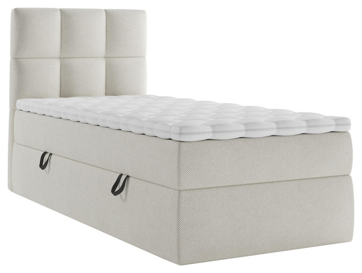 BOXSÄNG 90/200 cm  i beige  - beige/svart, Modern, trämaterial/trä (90/200cm) - MID.YOU