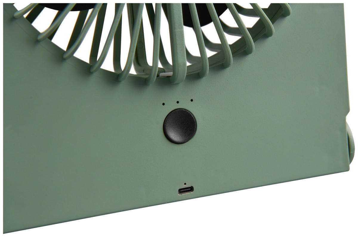 TISCHVENTILATOR - Pastellgrün/Grün, Basics, Kunststoff (19/10,5/23cm) - Mican