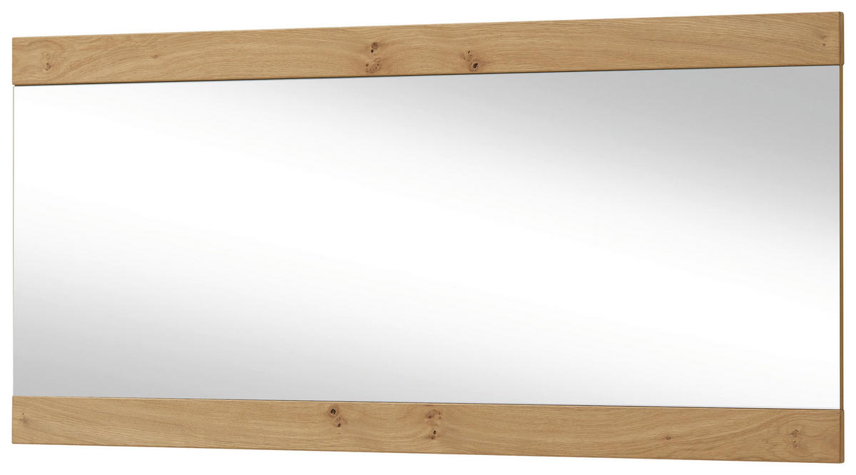 WANDSPIEGEL 125/59/7 cm  - Eichefarben, Design, Glas/Holz (125/59/7cm)