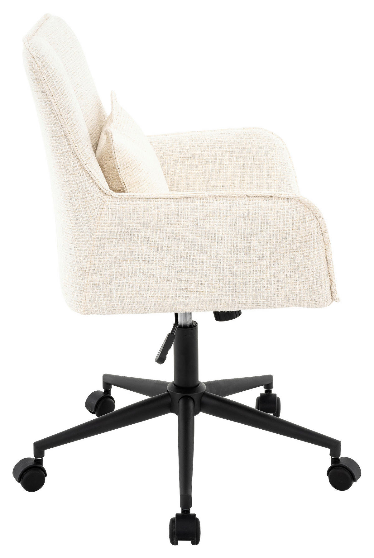 DREHSTUHL Webstoff Creme, Schwarz  - Creme/Schwarz, Design, Kunststoff/Textil (60/86/96/57cm) - Carryhome