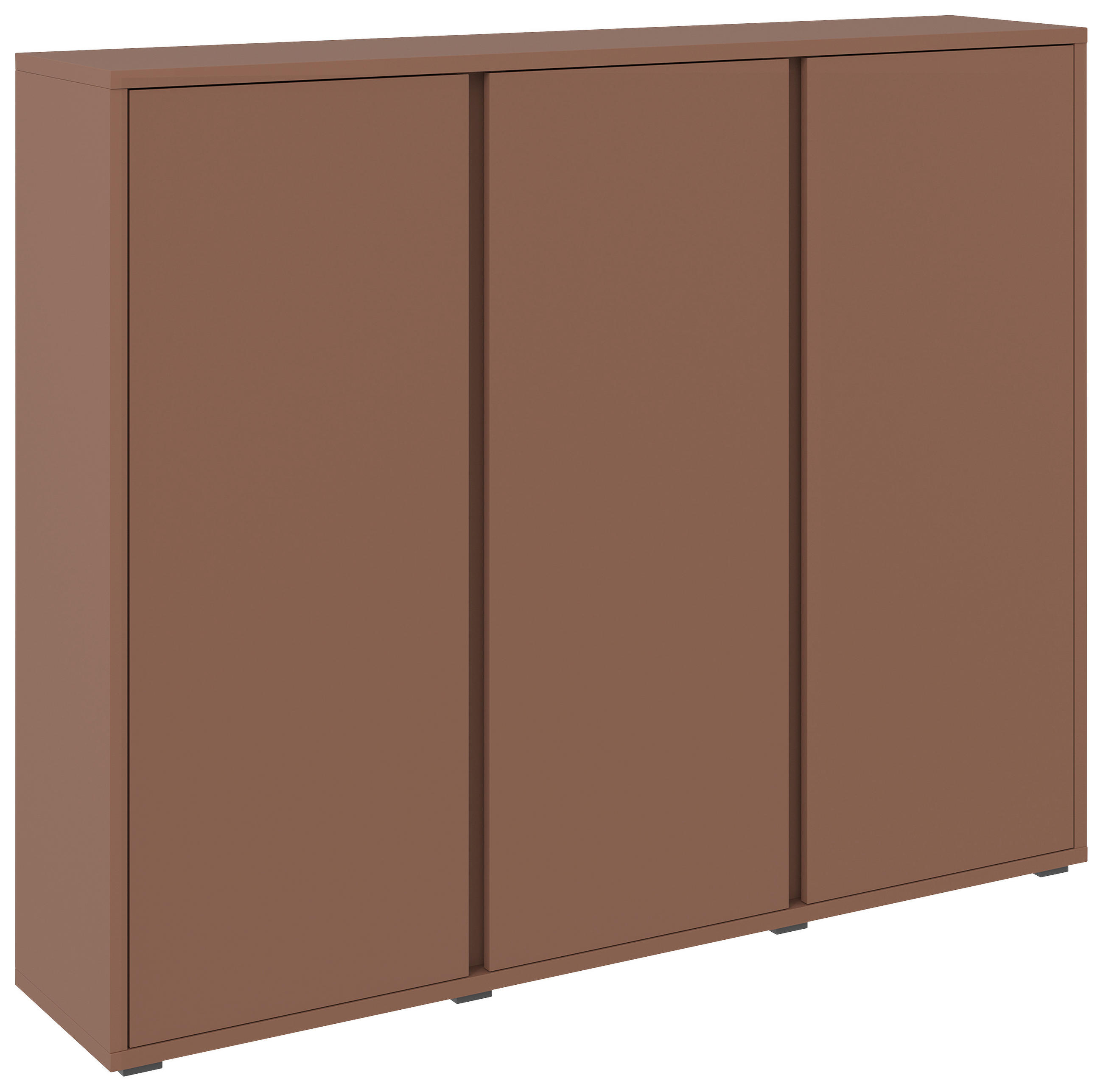 OMARA ZA ČEVLJE terakota - antracit/terakota, Design, umetna masa/leseni material (145/120/34cm) - Xora