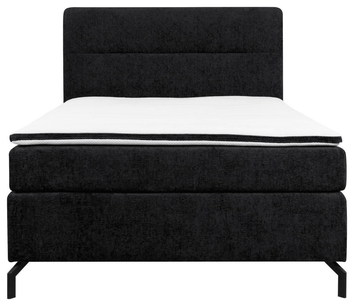 BOXSPRINGBETT 140/200 cm  in Schwarz  - Schwarz, Design, Textil/Metall (140/200cm) - Esposa