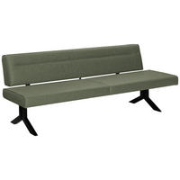 SITZBANK in Metall, Textil Grün  - Schwarz/Grün, Konventionell, Textil/Metall (220/70-86cm) - Moderano