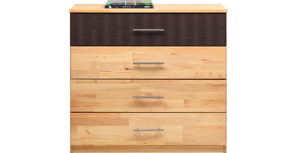 KOMMODE  in 92/90/41 cm  - Chromfarben/Erlefarben, Natur, Holz/Metall (92/90/41cm) - Linea Natura