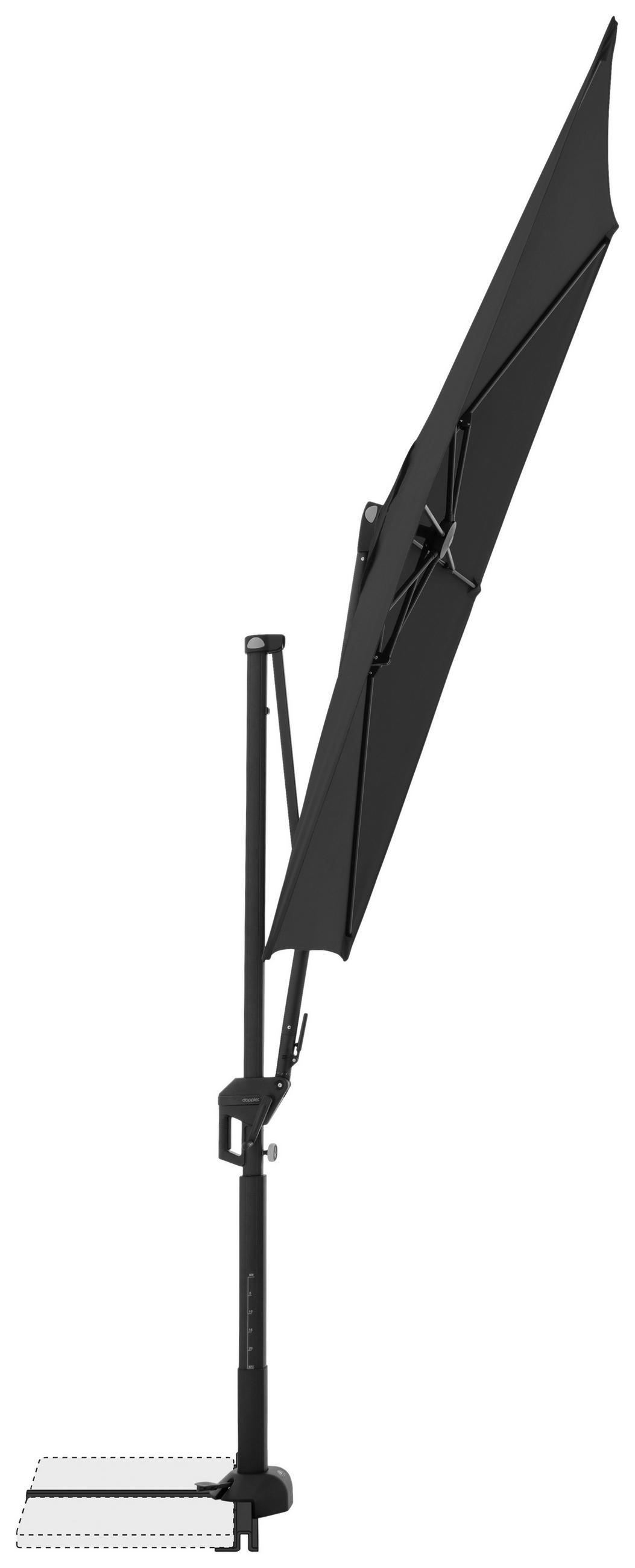 SENČNIK - črna/antracit, Basics, kovina/tekstil (240/135cm) - Doppler
