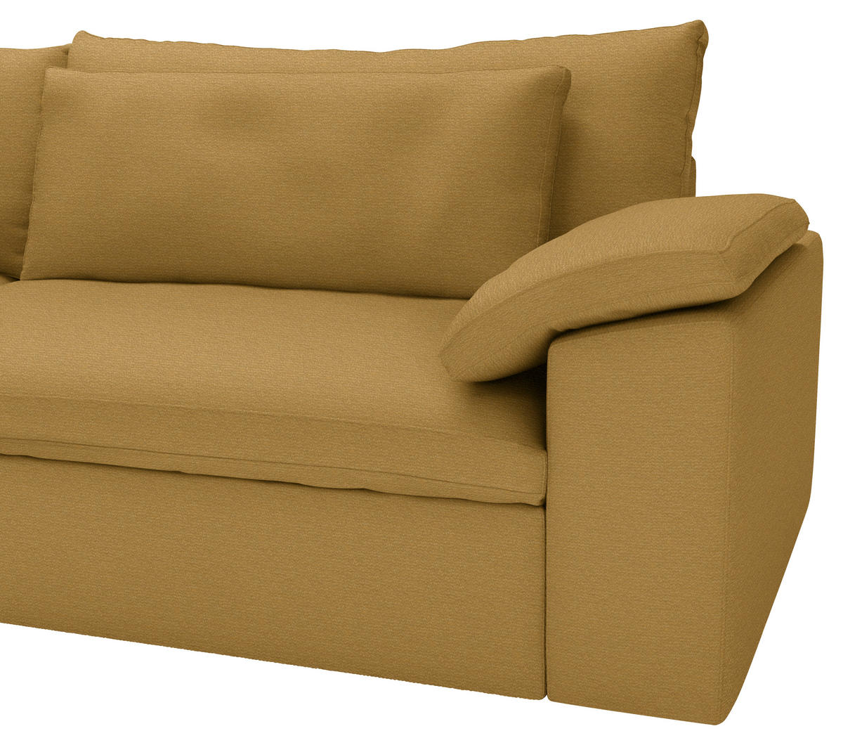 ECKSOFA  Chenille Currygelb  - Currygelb/Schwarz, Modern, Kunststoff/Textil (198/306cm) - Carryhome