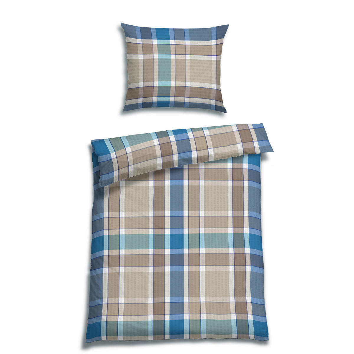 BETTWÄSCHE Seersucker 140/220 cm  - Dunkelblau, Design, Textil (140/220cm) - Florella