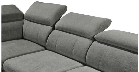 ECKSOFA Grau Mikrovelours  - Schwarz/Grau, KONVENTIONELL, Kunststoff/Textil (231/274cm) - Carryhome