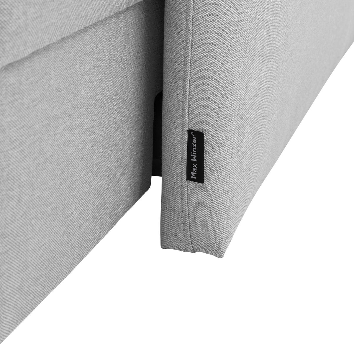 RÉCAMIERE in Flachgewebe Hellgrau  - Hellgrau, Design, Kunststoff/Textil (154/86/93cm) - Max Winzer