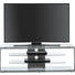 TV-RACK Glas, Metall Anthrazit - Anthrazit, Design, Glas/Metall (130/42/40cm)