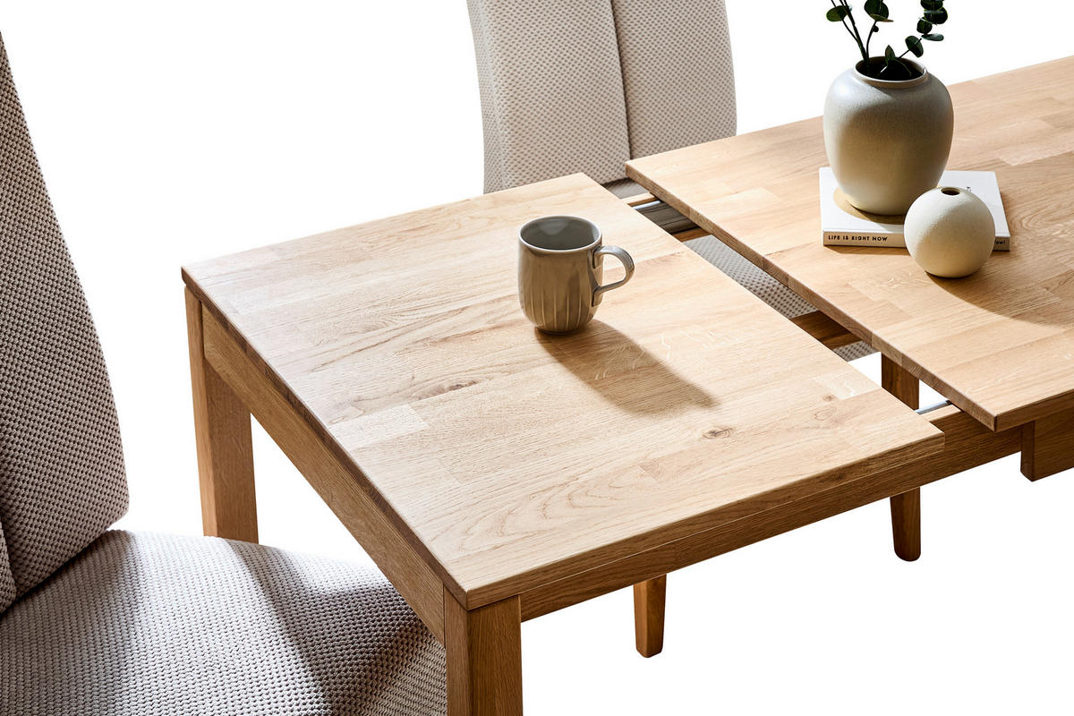 ESSTISCH Wildeiche rechteckig  ausziehbar, in verschiedenen Größen erhältlich  - Wildeiche, Natur, Holz (110-160/70/75cm) - Linea Natura