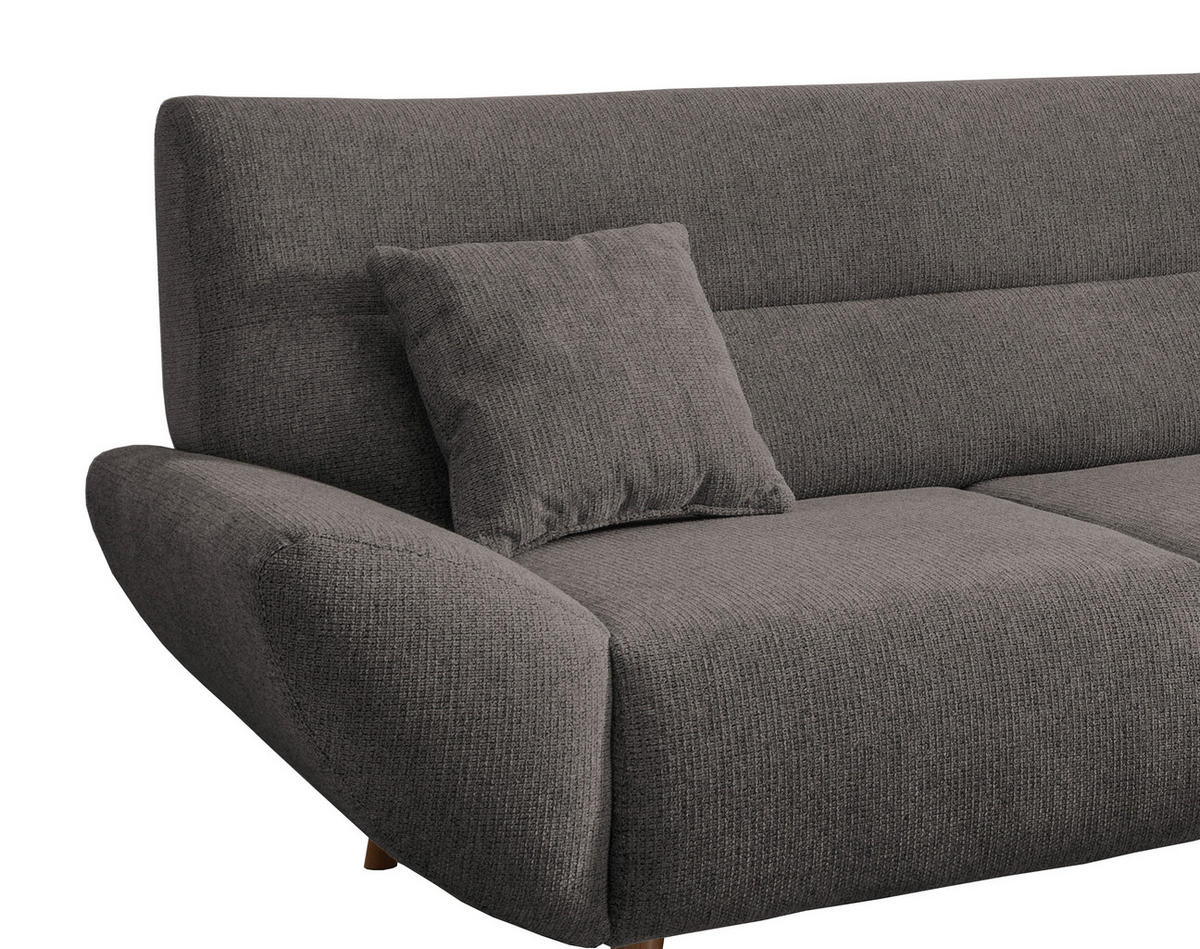 ECKSOFA in Chenille Graubraun  - Wildeiche/Graubraun, Modern, Holz/Textil (290/166cm) - MID.YOU