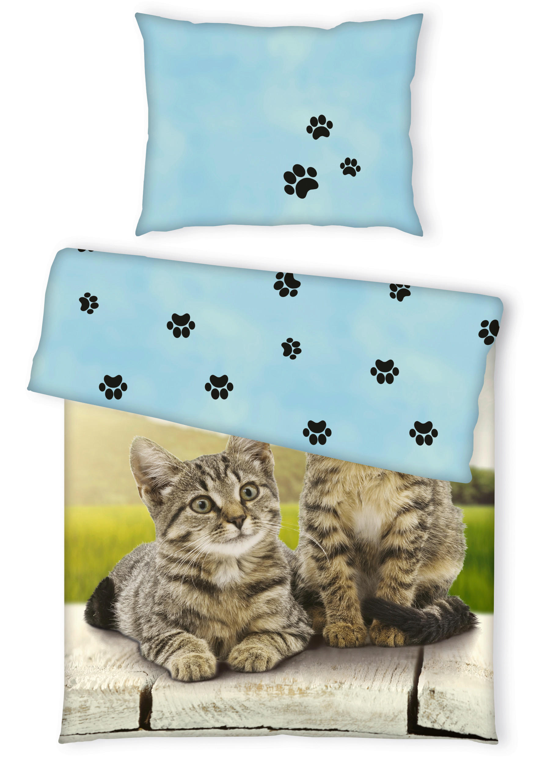 LICENSZ ÁGYNEMŰHUZAT-GARNITÚR 140/200 cm  - többszínű/kék, Basics, textil (140/200cm) - Herding