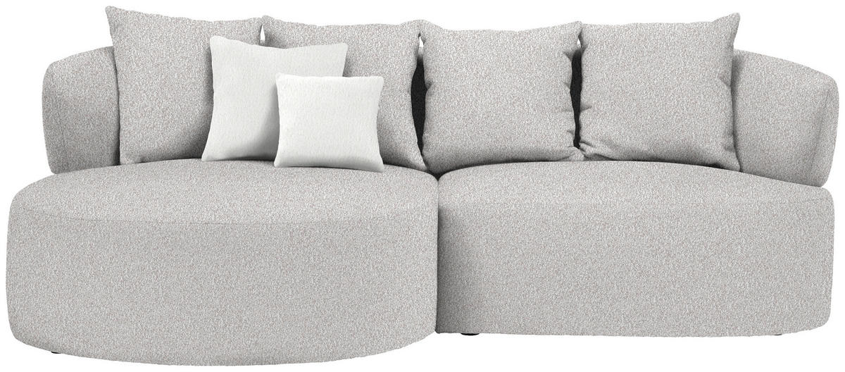 ECKSOFA  in Bouclé Beige  166/235 cm  - Beige/Creme, MODERN, Kunststoff/Textil (166/235cm) - Hom`in