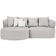 ECKSOFA  in Bouclé Beige  166/235 cm  - Beige/Creme, MODERN, Kunststoff/Textil (166/235cm) - Hom`in