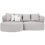 ECKSOFA  in Bouclé Beige  166/235 cm  - Beige/Creme, MODERN, Kunststoff/Textil (166/235cm) - Hom`in