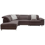 ECKSOFA Grau  - Chromfarben/Grau, Design, Textil/Metall (231/305cm) - Dieter Knoll