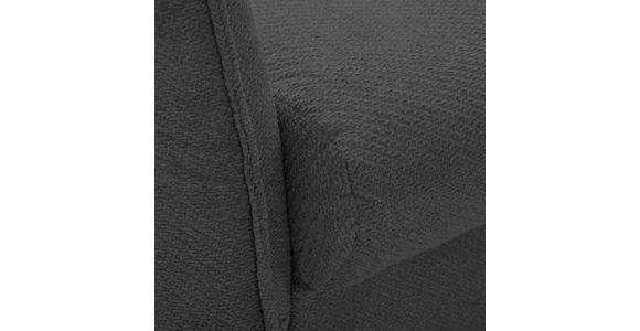 BIGSOFA  in Webstoff Dunkelgrau  - Dunkelgrau/Schwarz, KONVENTIONELL, Textil/Metall (282/94/127cm) - Ambia Home